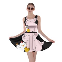 Friends Not Food - Cute Pig And Chicken Skater Dress by Valentinaart