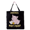 Friends Not Food - Cute Pig and Chicken Grocery Tote Bag View1