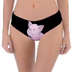 Friends Not Food - Cute Pig And Chicken Reversible Classic Bikini Bottoms by Valentinaart