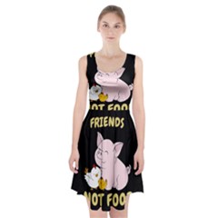 Friends Not Food - Cute Pig And Chicken Racerback Midi Dress by Valentinaart