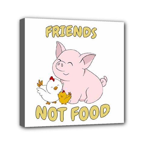 Friends Not Food - Cute Pig And Chicken Canvas Travel Bag by Valentinaart