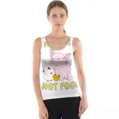 Friends Not Food - Cute Pig And Chicken Tank Top by Valentinaart