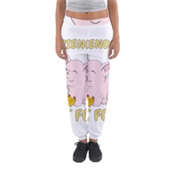 Friends Not Food - Cute Pig and Chicken Women s Jogger Sweatpants