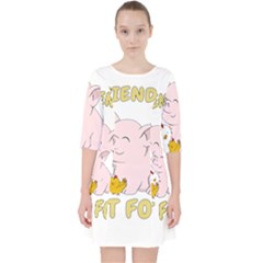 Friends Not Food - Cute Pig and Chicken Pocket Dress