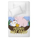 Friends Not Food - Cute Pig and Chicken Duvet Cover (Single Size) View1