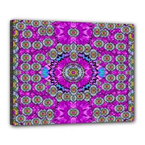 Spring Time In Colors And Decorative Fantasy Bloom Canvas 20  X 16  by pepitasart