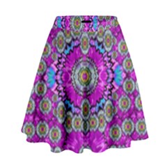 Spring Time In Colors And Decorative Fantasy Bloom High Waist Skirt by pepitasart