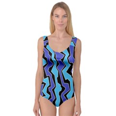 Vertical Blues Polynoise Princess Tank Leotard  by jumpercat