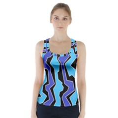 Vertical Blues Polynoise Racer Back Sports Top by jumpercat