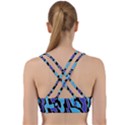 Vertical Blues Polynoise Back Weave Sports Bra View2