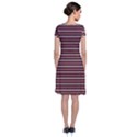 Indian Stripes Short Sleeve Front Wrap Dress View2