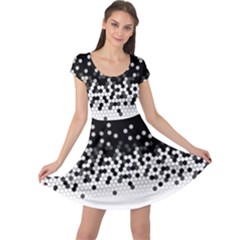 Flat Tech Camouflage Black And White Cap Sleeve Dress by jumpercat