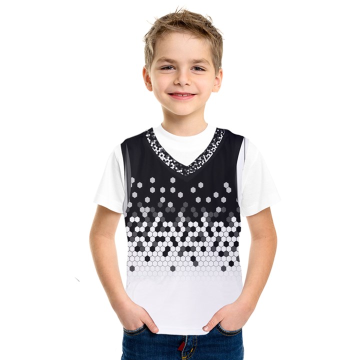 Flat Tech Camouflage Black And White Kids  SportsWear