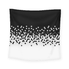 Flat Tech Camouflage Black And White Square Tapestry (small) by jumpercat