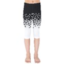 Flat Tech Camouflage Black And White Kids  Capri Leggings  View1