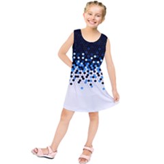 Flat Tech Camouflage Reverse Blue Kids  Tunic Dress by jumpercat