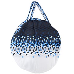 Flat Tech Camouflage Reverse Blue Giant Round Zipper Tote