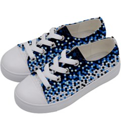 Flat Tech Camouflage Reverse Blue Kids  Low Top Canvas Sneakers