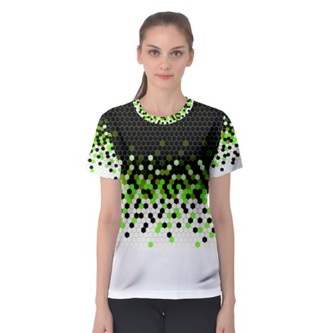 Flat Tech Camouflage Reverse Green Women s Sport Mesh Tee by jumpercat