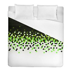 Flat Tech Camouflage Reverse Green Duvet Cover (full/ Double Size) by jumpercat