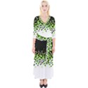 Flat Tech Camouflage Reverse Green Quarter Sleeve Wrap Maxi Dress View1