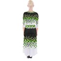 Flat Tech Camouflage Reverse Green Quarter Sleeve Wrap Maxi Dress View2