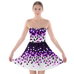 Flat Tech Camouflage Reverse Purple Strapless Bra Top Dress by jumpercat