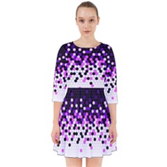 Flat Tech Camouflage Reverse Purple Smock Dress