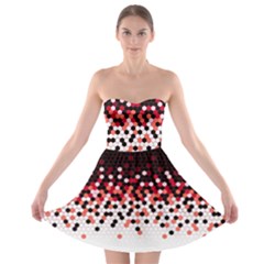 Flat Tech Camouflage Reverse Red Strapless Bra Top Dress by jumpercat