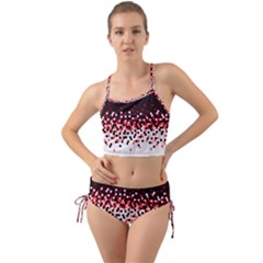 Flat Tech Camouflage Reverse Red Mini Tank Bikini Set