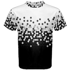 Flat Tech Camouflage White And Black Men s Cotton Tee by jumpercat