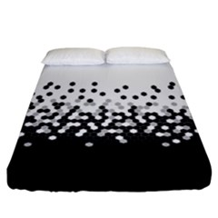 Flat Tech Camouflage White And Black Fitted Sheet (california King Size) by jumpercat