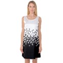 Flat Tech Camouflage White And Black Sleeveless Satin Nightdress View1