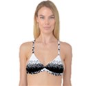 Flat Tech Camouflage White And Black Reversible Tri Bikini Top View3