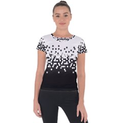 Flat Tech Camouflage White And Black Short Sleeve Sports Top  by jumpercat