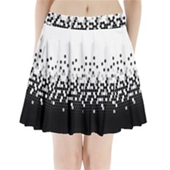 Flat Tech Camouflage White And Black Pleated Mini Skirt by jumpercat