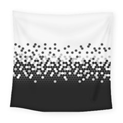 Flat Tech Camouflage White And Black Square Tapestry (large) by jumpercat