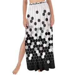 Flat Tech Camouflage White And Black Maxi Chiffon Tie-up Sarong by jumpercat