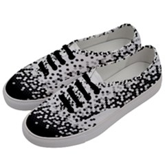 Flat Tech Camouflage White And Black Men s Classic Low Top Sneakers