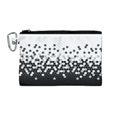 Flat Tech Camouflage White And Black Canvas Cosmetic Bag (medium) by jumpercat