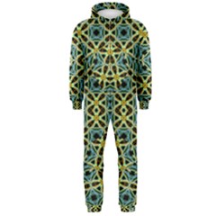 Arabesque Seamless Pattern Hooded Jumpsuit (men)  by dflcprints