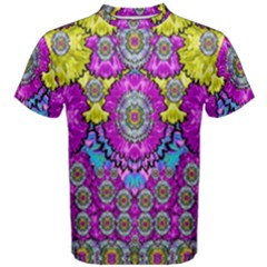 Fantasy Bloom In Spring Time Lively Colors Men s Cotton Tee by pepitasart