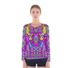 Fantasy Bloom In Spring Time Lively Colors Women s Long Sleeve Tee