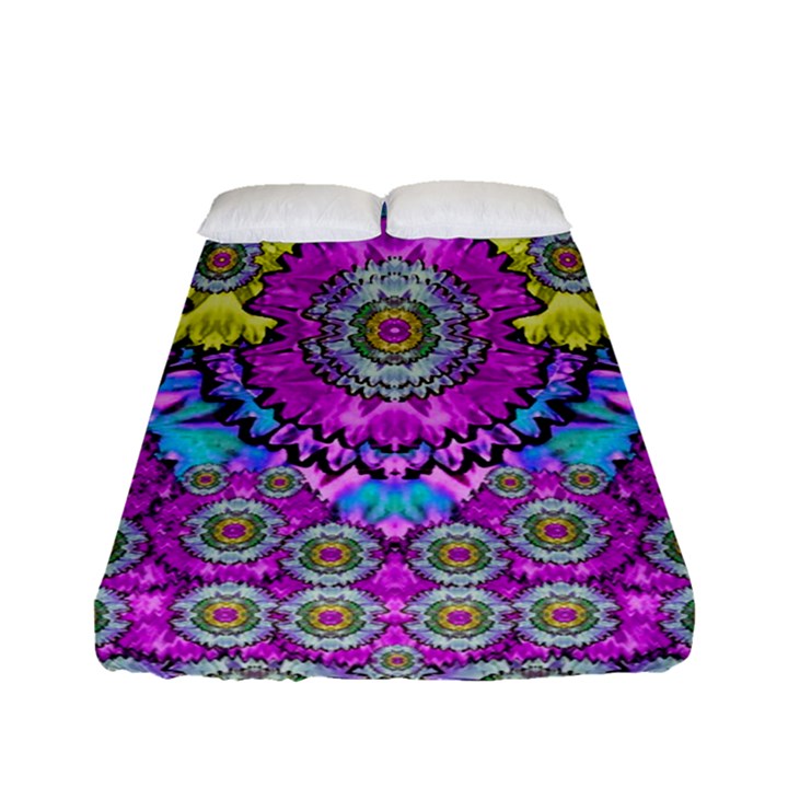 Fantasy Bloom In Spring Time Lively Colors Fitted Sheet (Full/ Double Size)