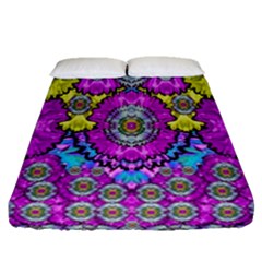 Fantasy Bloom In Spring Time Lively Colors Fitted Sheet (queen Size) by pepitasart