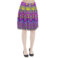 Fantasy Bloom In Spring Time Lively Colors Pleated Skirt by pepitasart