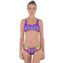 Fantasy Bloom In Spring Time Lively Colors Criss Cross Bikini Set by pepitasart