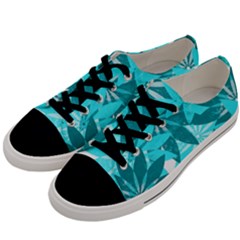 Leaves Pattern Men s Low Top Canvas Sneakers by berwies