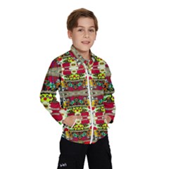 Chicken Monkeys Smile In The Floral Nature Looking Hot Wind Breaker (kids) by pepitasart