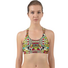 Chicken Monkeys Smile In The Floral Nature Looking Hot Back Web Sports Bra